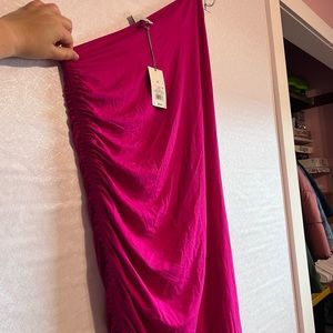 A New Day One Shoulder Rouched Bodycon Dress in Pretty Pink! NWT